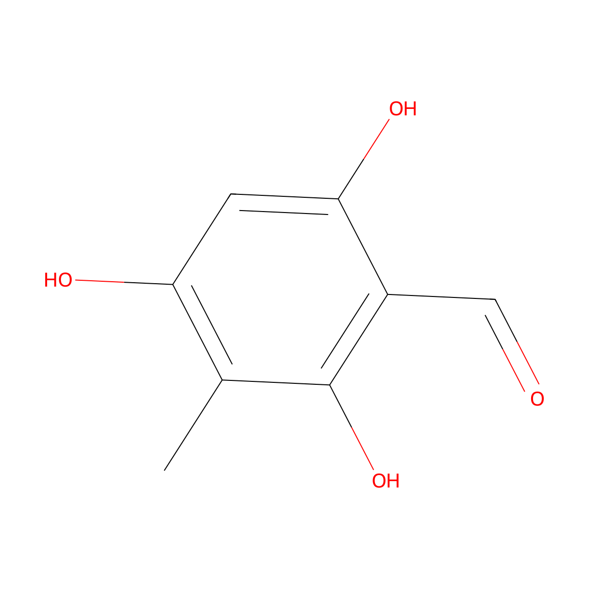 2,4,6-Trihydroxy-3-methylbenzaldehyde molecular structure, CAS 55743-13-0