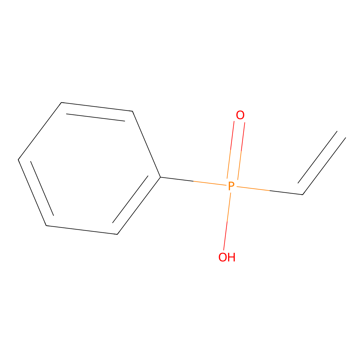 Phosphinic acid, ethenylphenyl- molecular structure, CAS 55743-26-5
