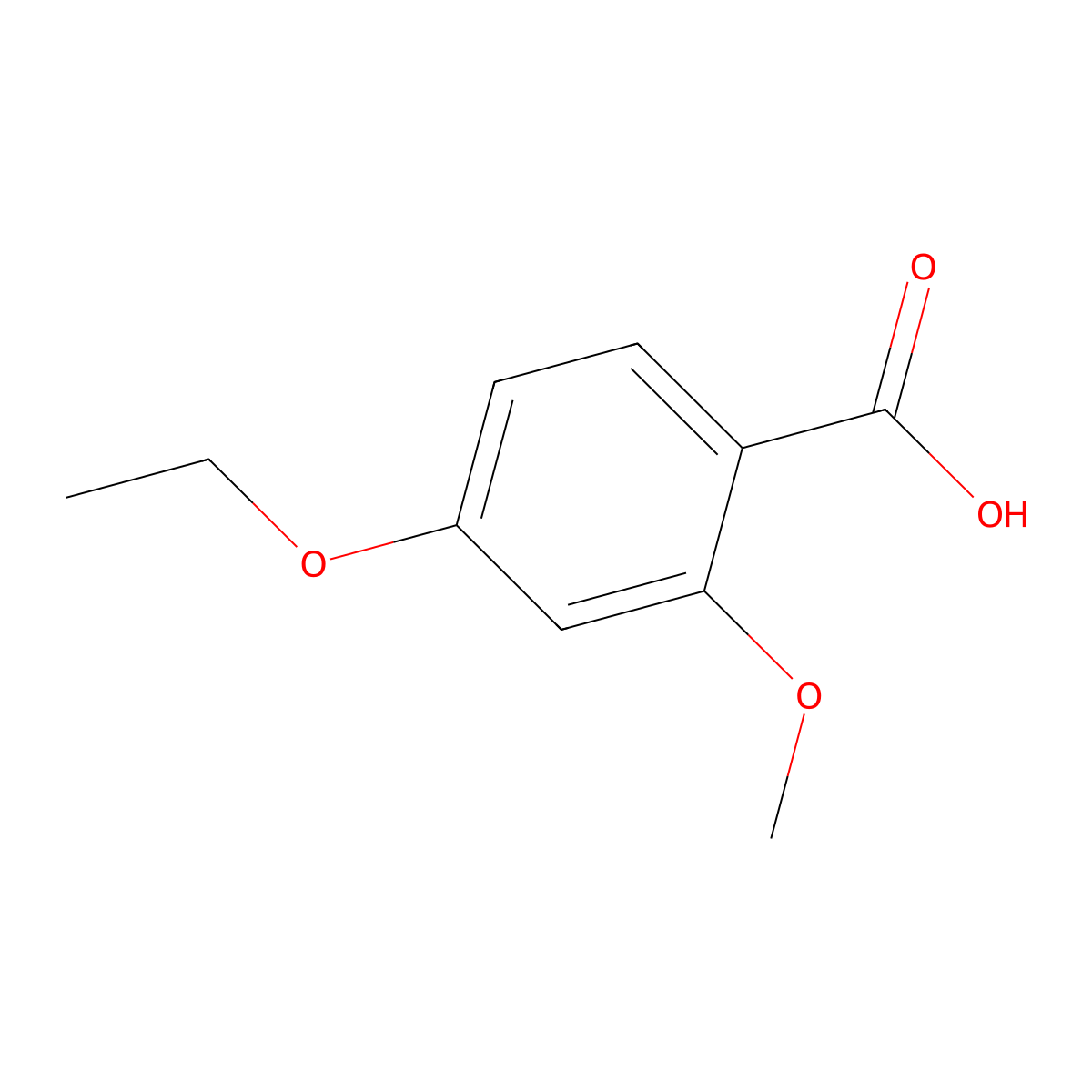 4-Ethoxy-2-methoxybenzoic acid molecular structure, CAS 55744-85-9