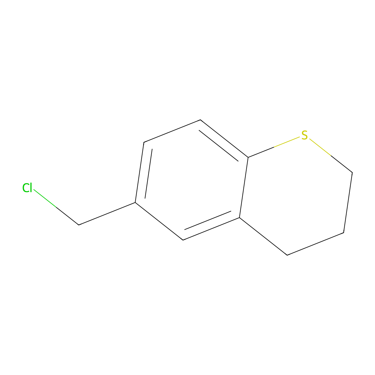 6-(chloromethyl)-3,4-dihydro-2H-1-benzothiopyran molecular structure, CAS 55745-81-8