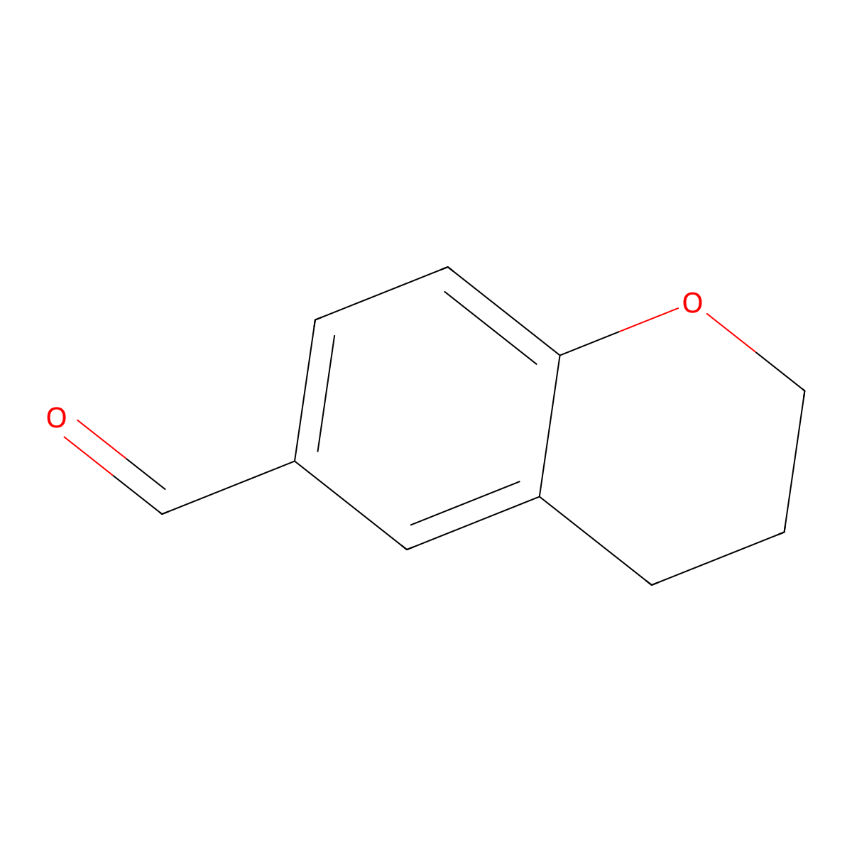 3,4-dihydro-2H-1-benzopyran-6-carbaldehyde molecular structure, CAS 55745-97-6
