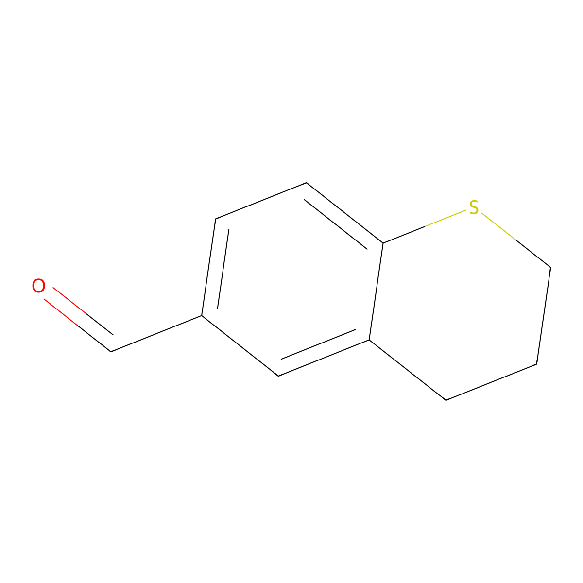 3,4-dihydro-2H-1-benzothiopyran-6-carbaldehyde molecular structure, CAS 55745-99-8