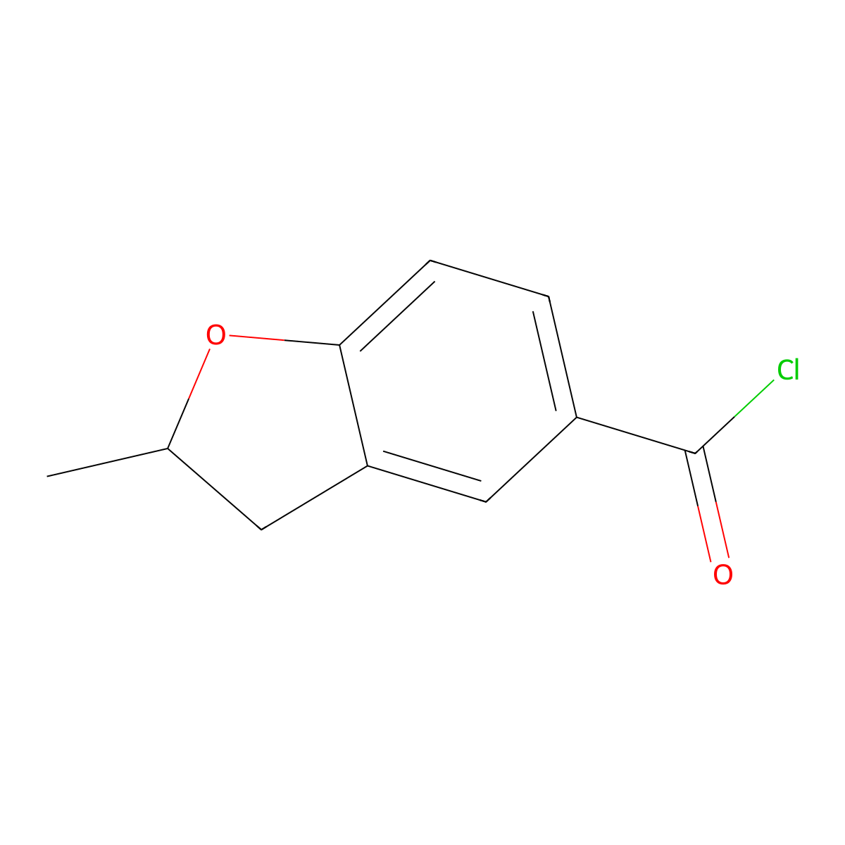 2-Methyl-2,3-dihydro-benzofuran-5-carbonyl chloride molecular structure, CAS 55746-01-5