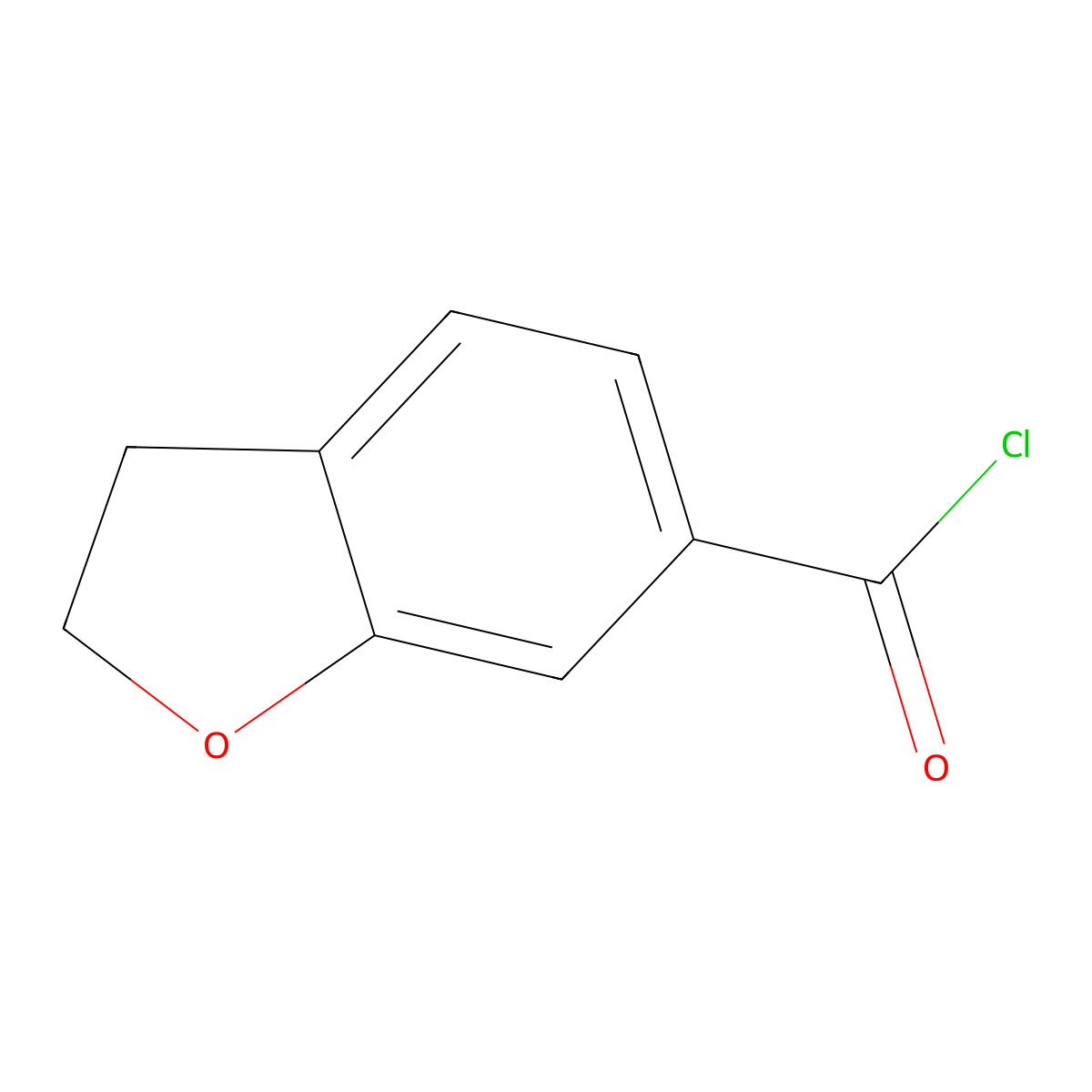 2,3-Dihydrobenzofuran-6-carbonyl chloride molecular structure, CAS 55746-02-6
