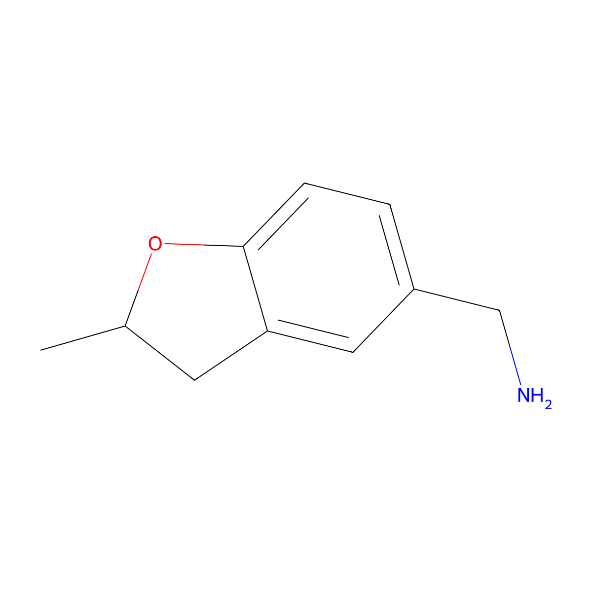 (2-Methyl-2,3-dihydro-1-benzofuran-5-yl)methanamine molecular structure, CAS 55746-19-5