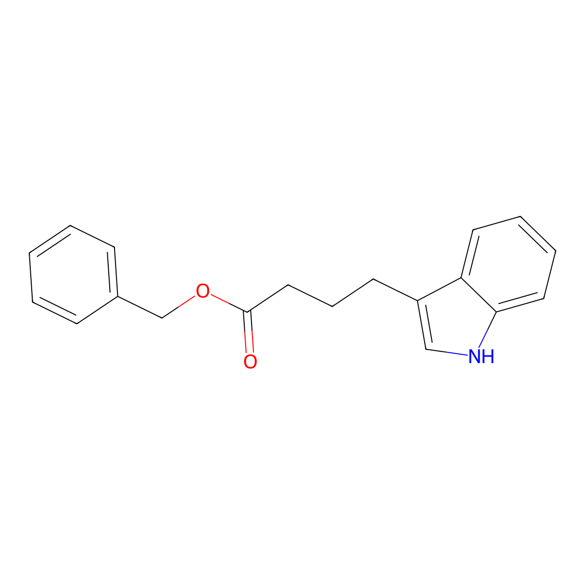 benzyl 4-(1H-indol-3-yl)butanoate molecular structure, CAS 55747-37-0