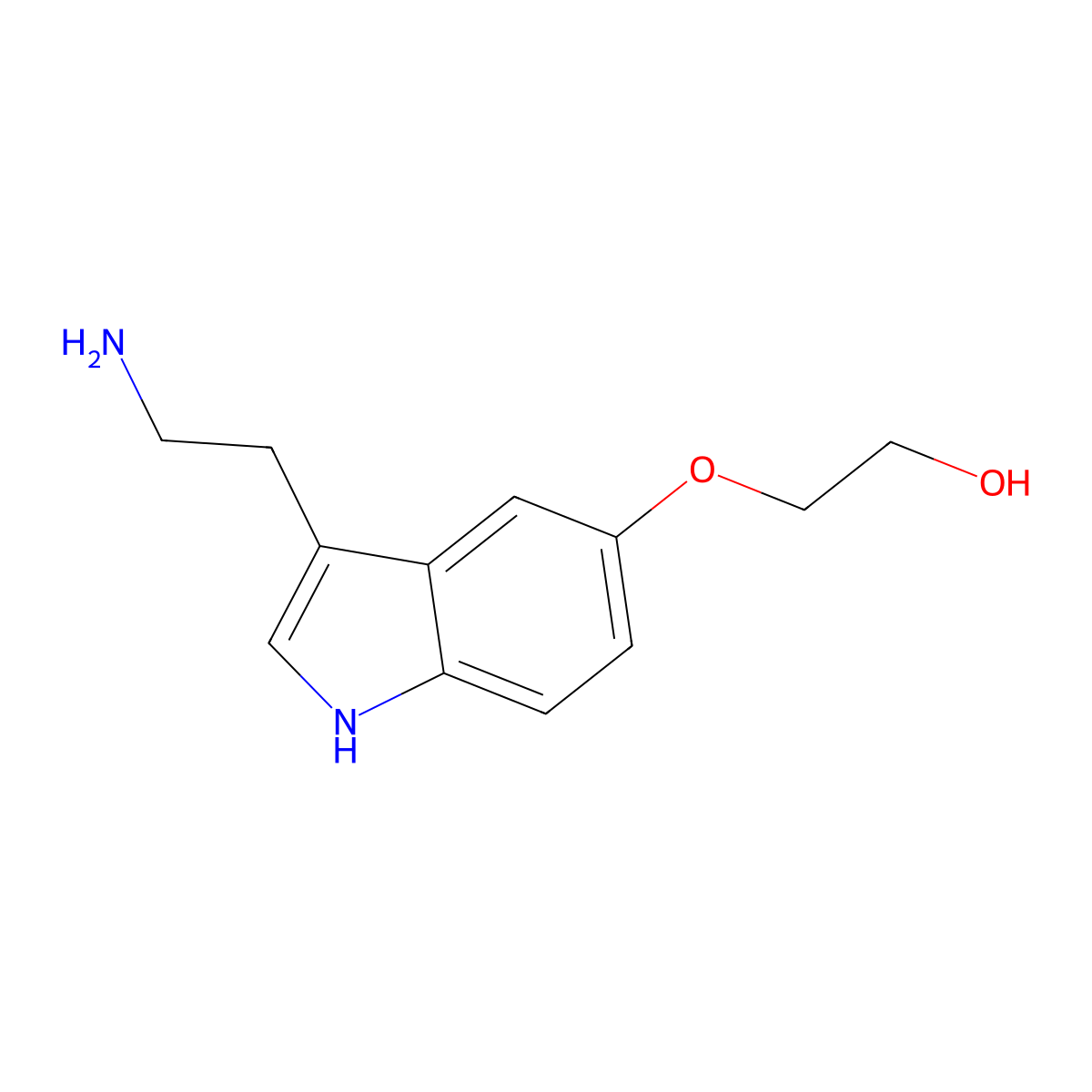 2-[[3-(2-aminoethyl)-1H-indol-5-yl]oxy]ethanol molecular structure, CAS 55747-71-2
