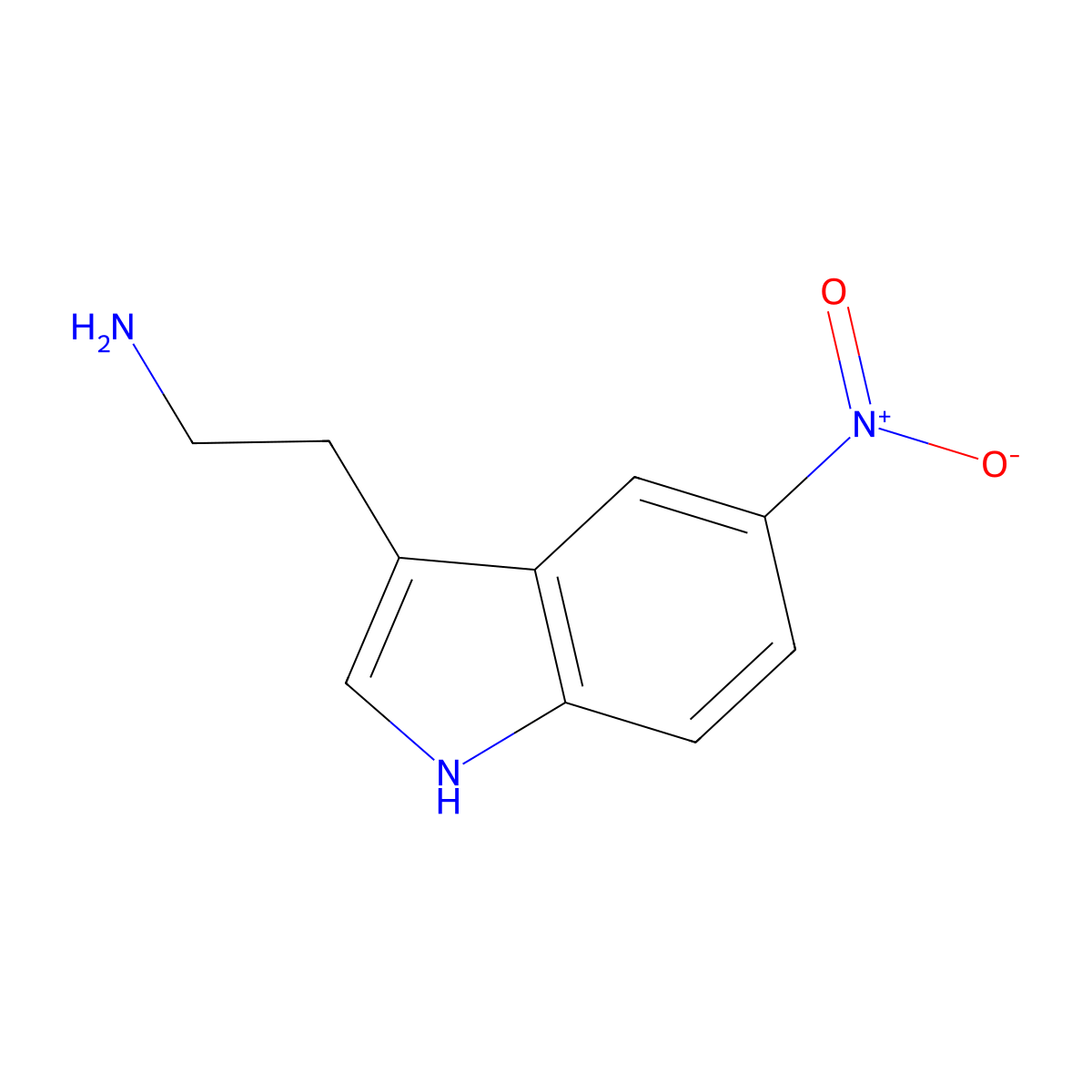 1H-Indole-3-ethanamine, 5-nitro- molecular structure, CAS 55747-72-3