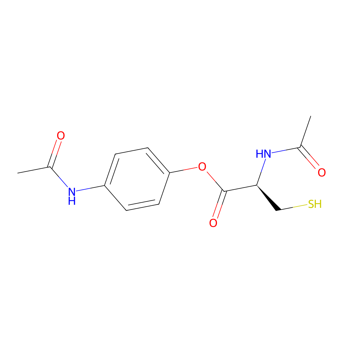 Paracetamol mercapturate molecular structure, CAS 55748-93-1