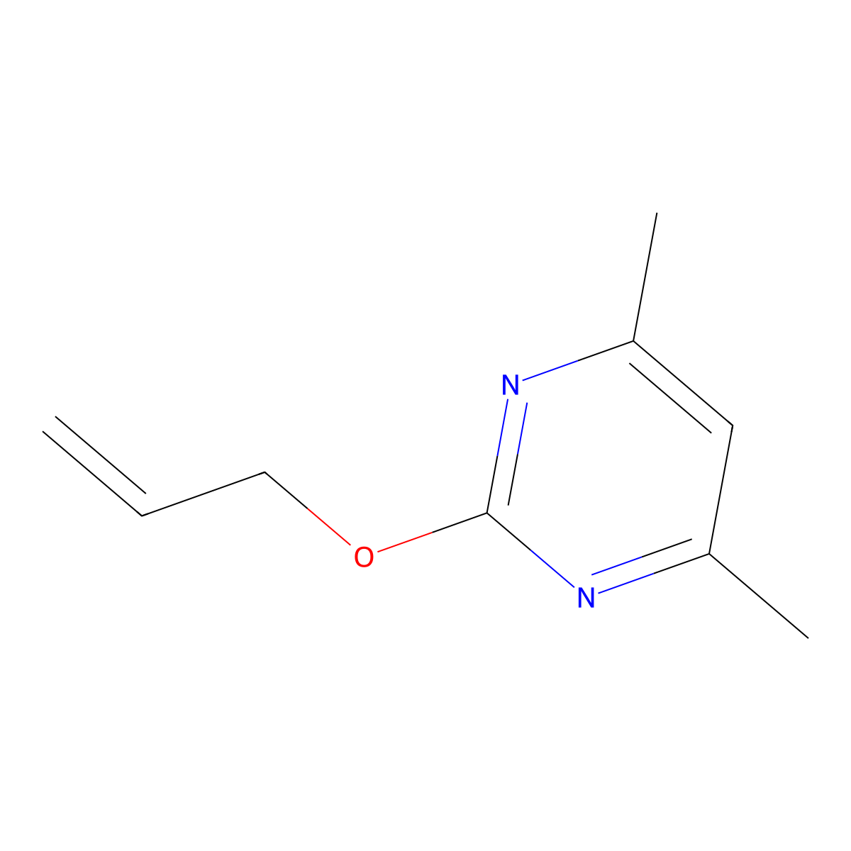 4,6-Dimethyl-2-(prop-2-en-1-yloxy)pyrimidine molecular structure, CAS 55749-08-1