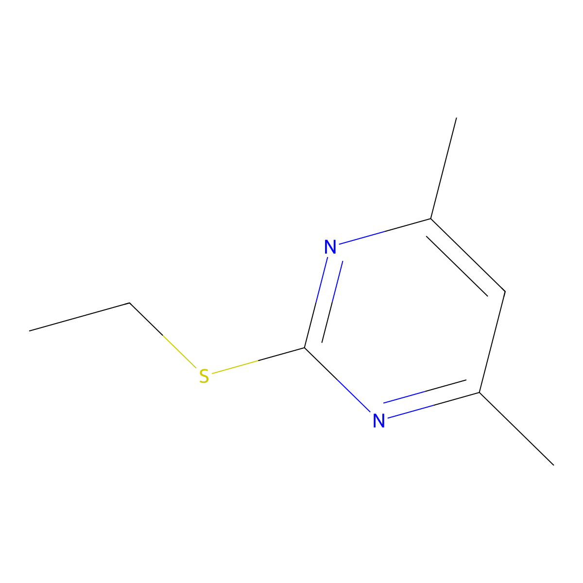 2-(Ethylthio)-4,6-dimethylpyrimidine molecular structure, CAS 55749-25-2