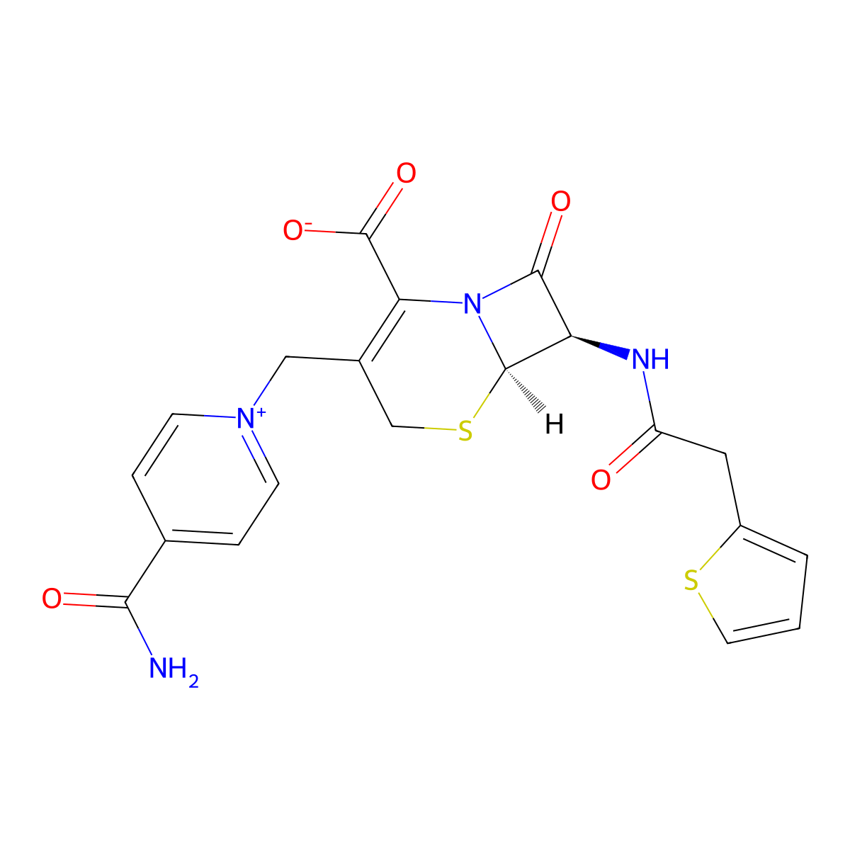 Cefalonium molecular structure, CAS 5575-21-3