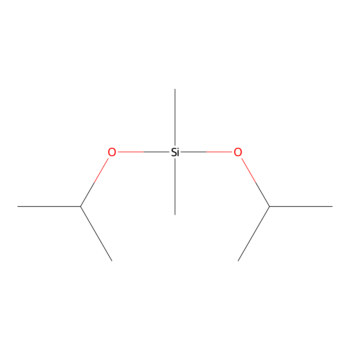 Silane, dimethylbis(1-methylethoxy)- molecular structure, CAS 5575-49-5