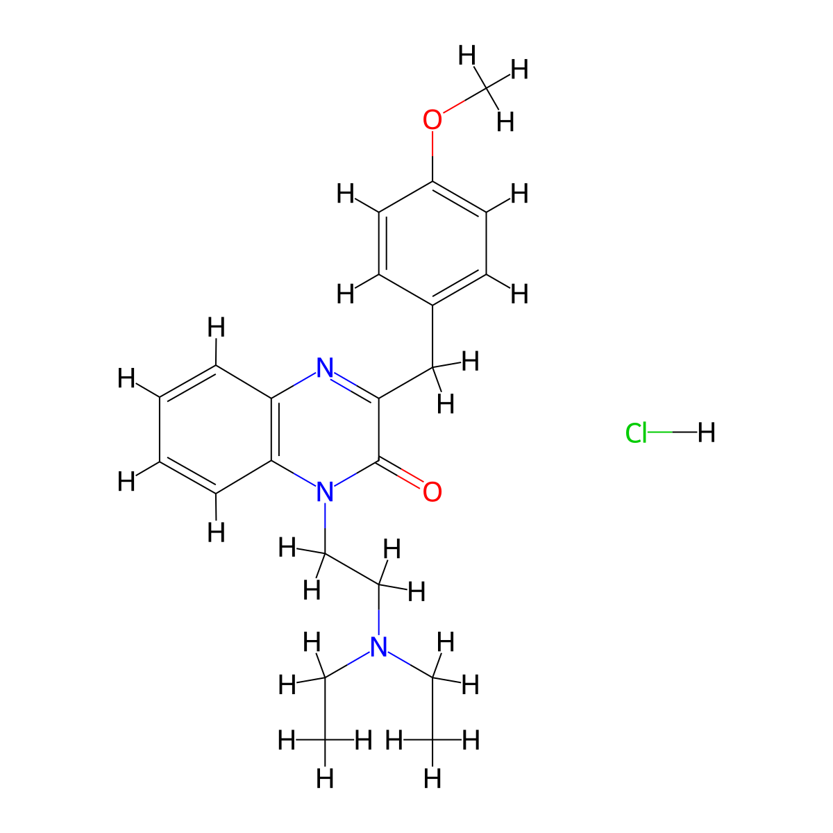 Caroverine Hydrochloride molecular structure, CAS 55750-05-5