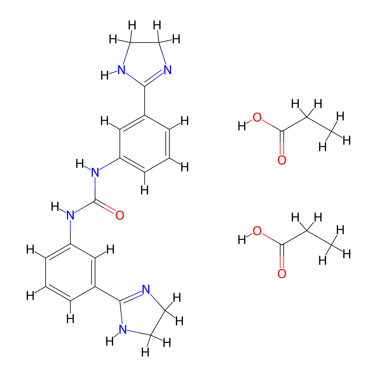 Imidocarb Dipropionate molecular structure, CAS 55750-06-6