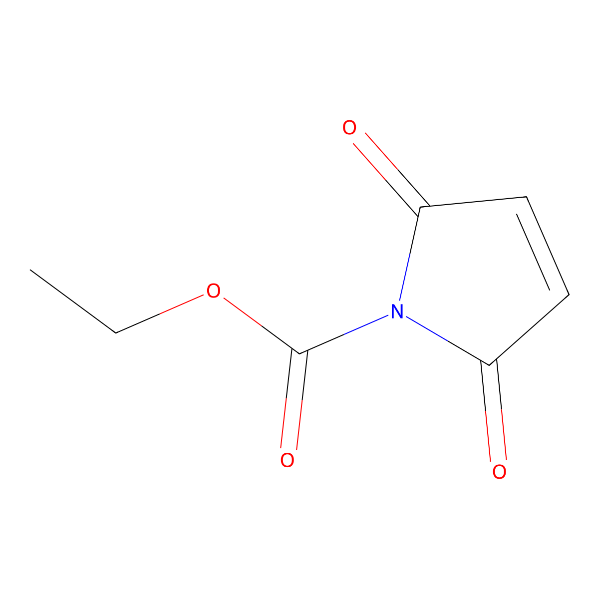 Ethyl 2,5-dioxopyrrole-1-carboxylate molecular structure, CAS 55750-49-7