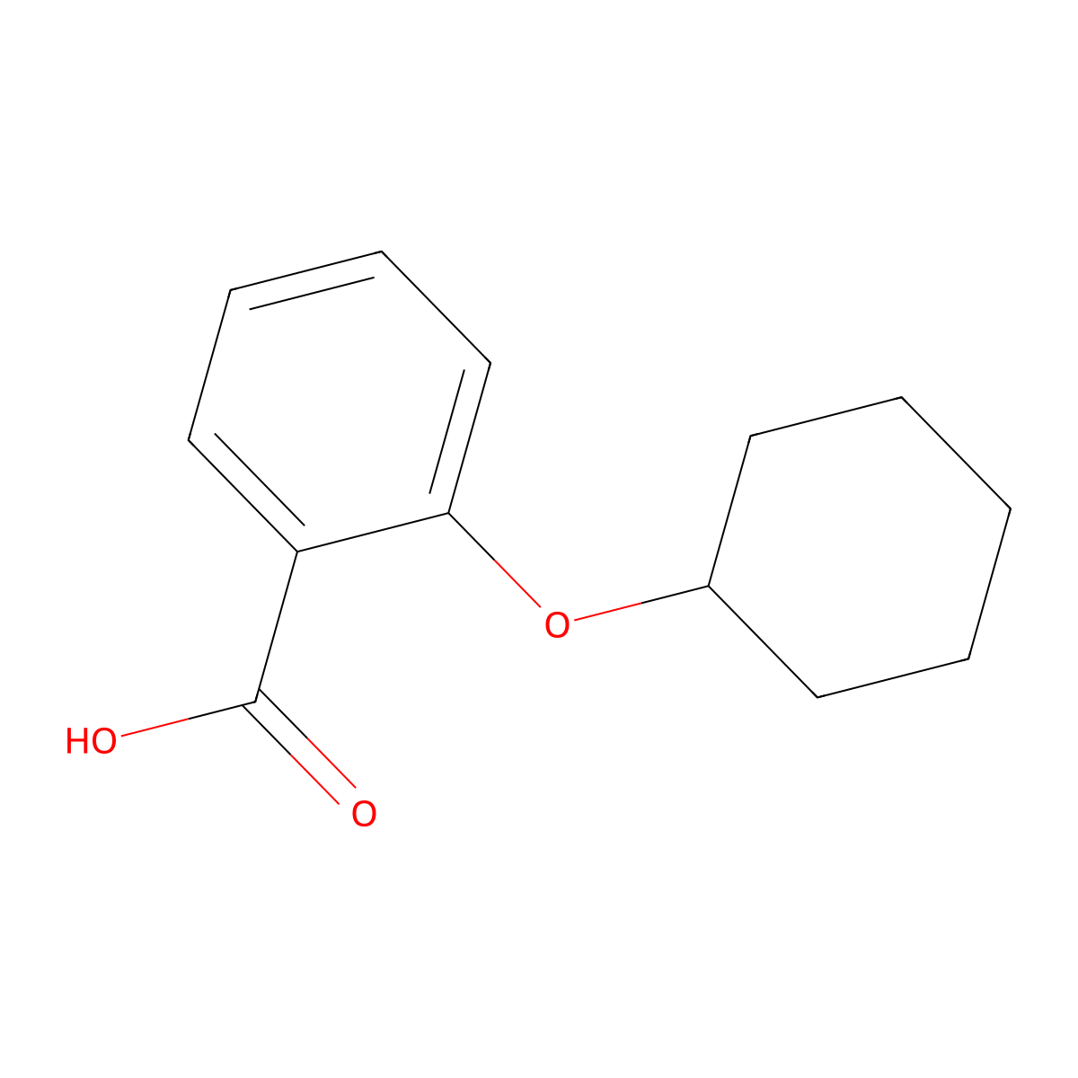 2-(Cyclohexyloxy)benzoic acid molecular structure, CAS 55751-60-5