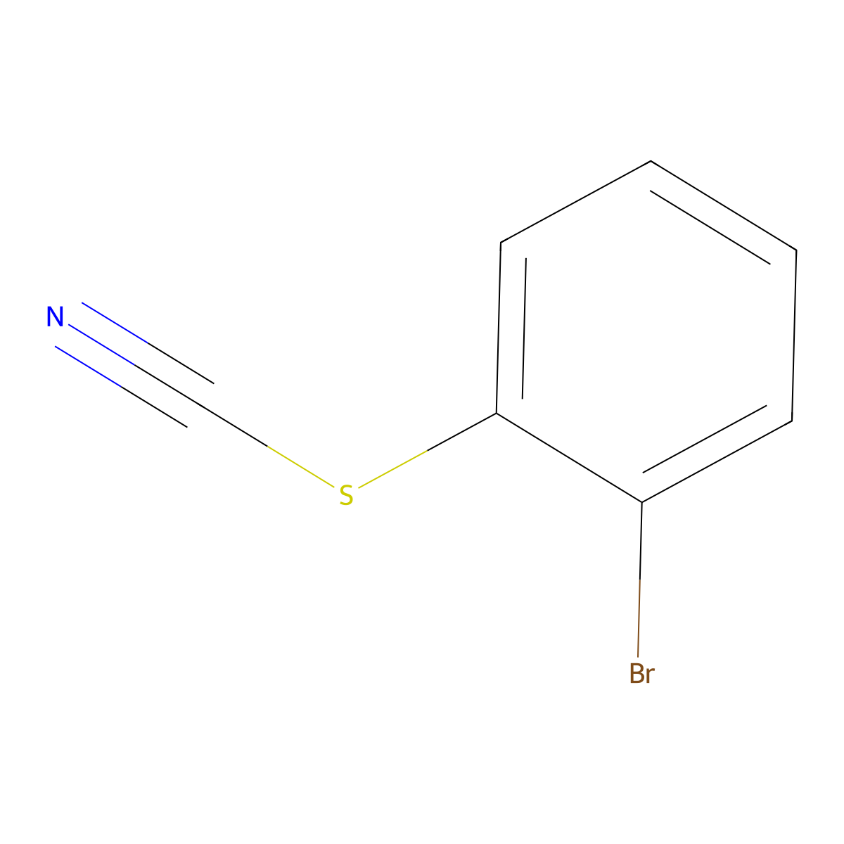 2-Bromophenylthiocyanate molecular structure, CAS 55757-32-9