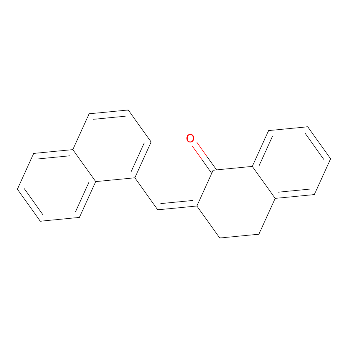2-(Naphthalen-1-ylmethylene)-3,4-dihydronaphthalen-1(2H)-one molecular structure, CAS 55760-09-3