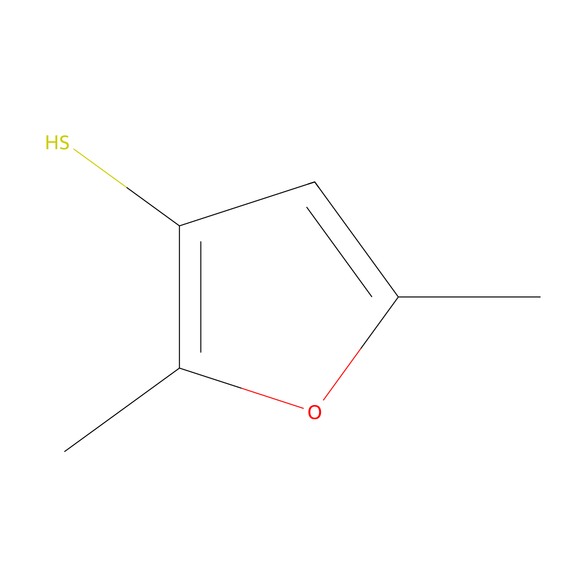 2,5-Dimethyl-3-furanthiol molecular structure, CAS 55764-23-3