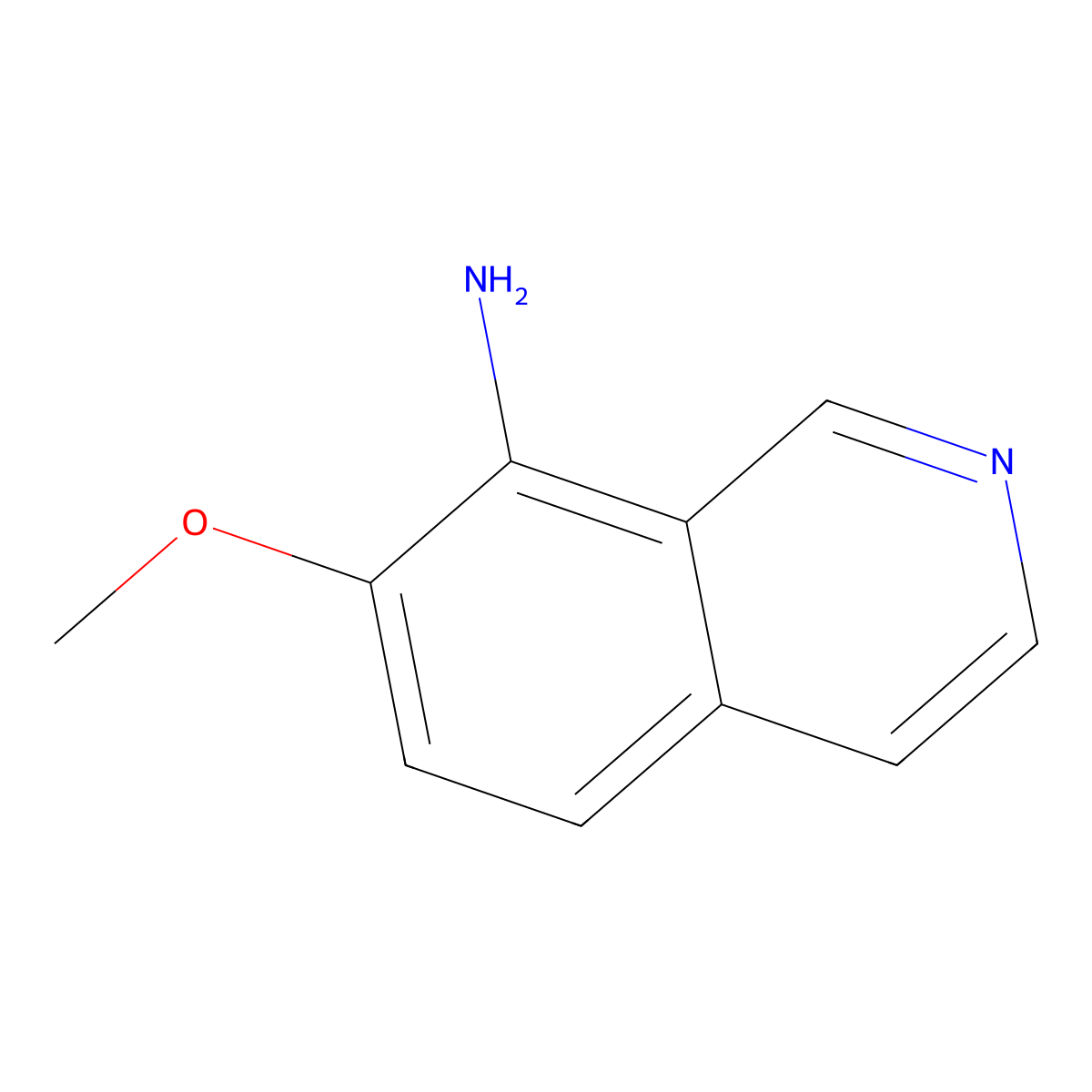7-Methoxyisoquinolin-8-amine molecular structure, CAS 55766-74-0