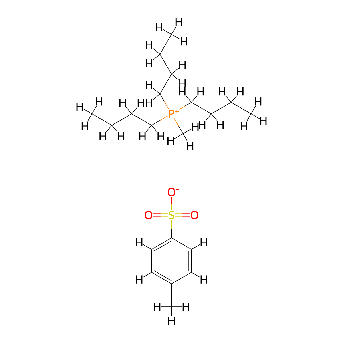 Tributyl(methyl)phosphonium tosylate molecular structure, CAS 55767-12-9