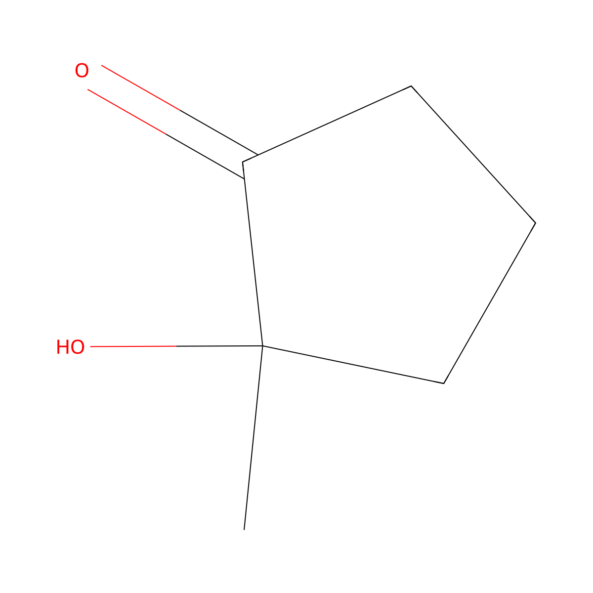 2-Hydroxy-2-methylcyclopentanone molecular structure, CAS 55767-59-4
