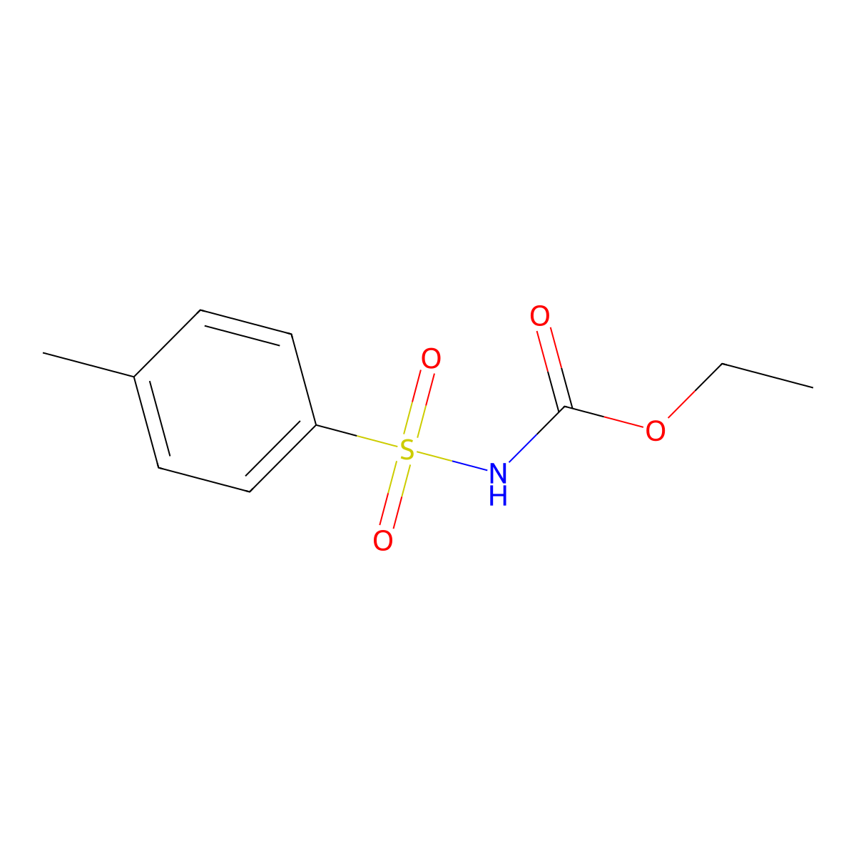 Ethyl ((4-methylphenyl)sulphonyl)carbamate molecular structure, CAS 5577-13-9