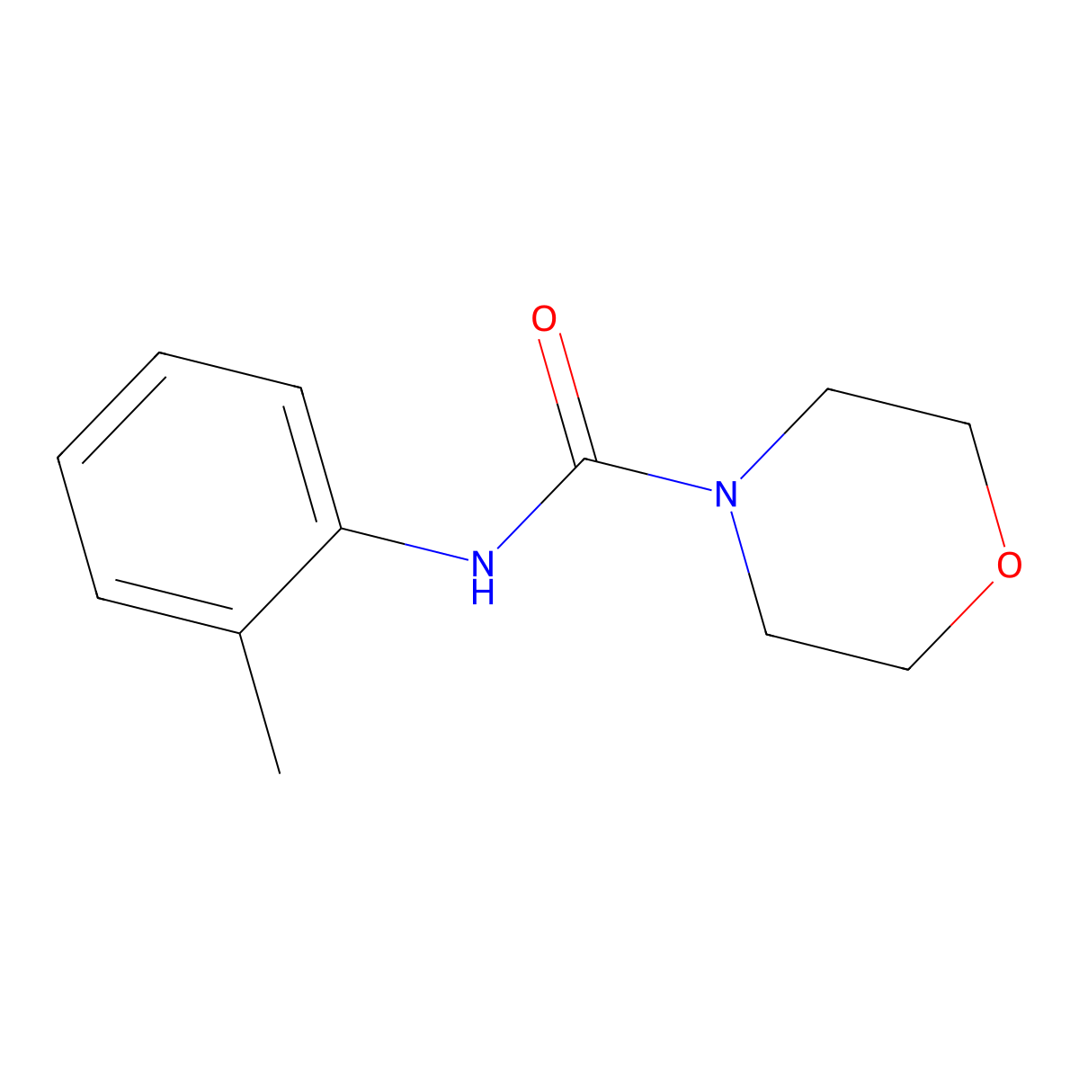 N-(2-methylphenyl)morpholine-4-carboxamide molecular structure, CAS 5577-42-4