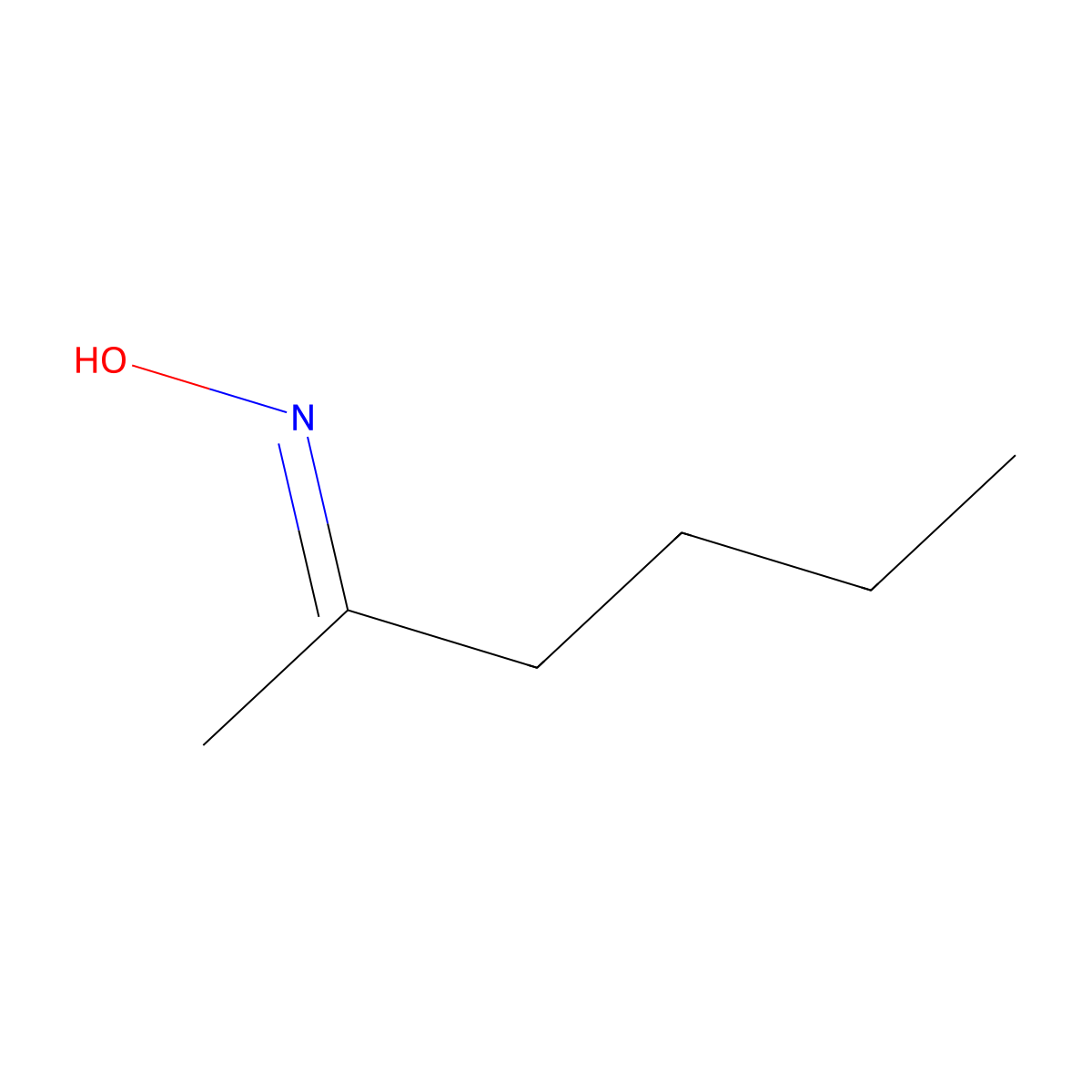 2-Hexanone, oxime molecular structure, CAS 5577-48-0