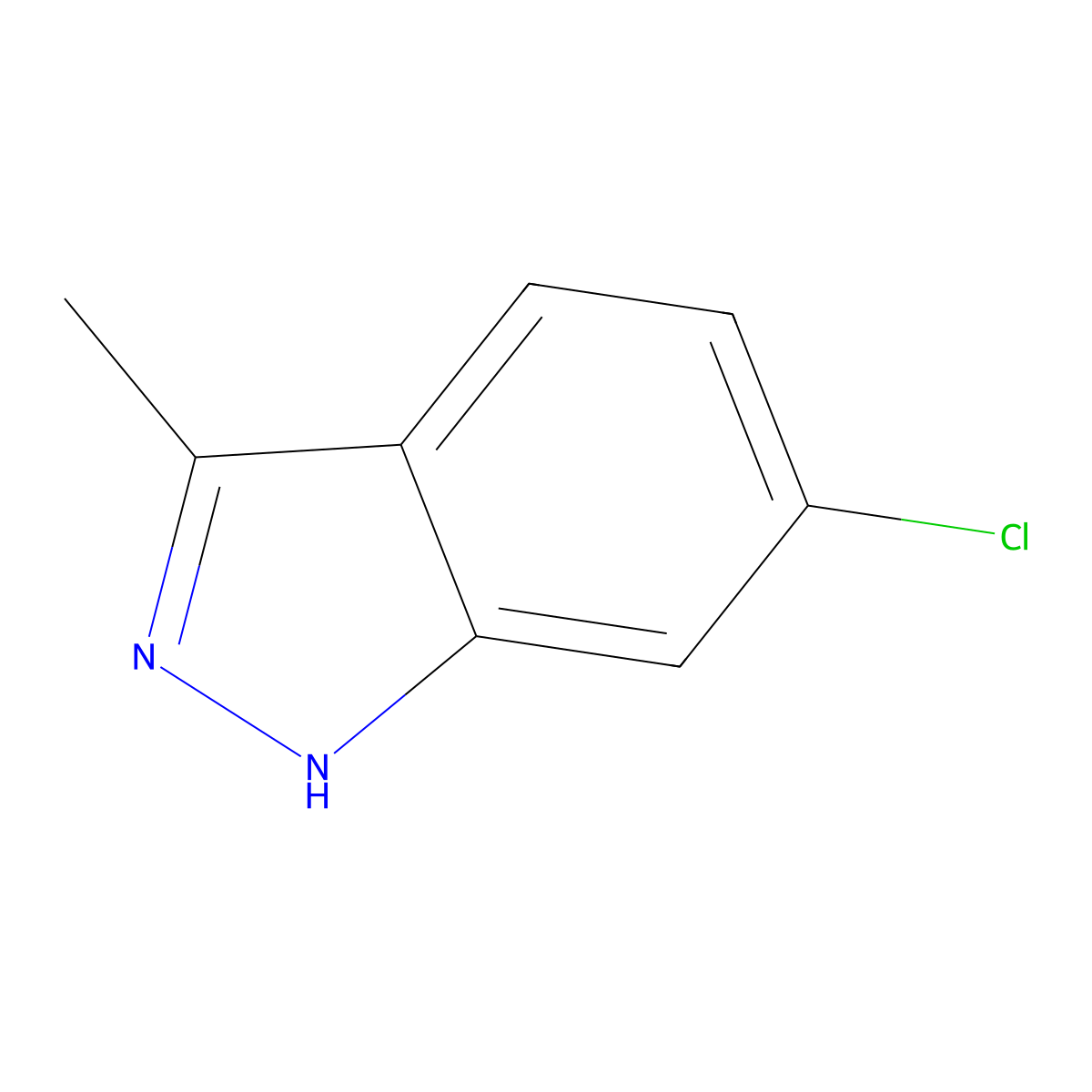 6-Chloro-3-methyl-1H-indazole molecular structure, CAS 55774-25-9