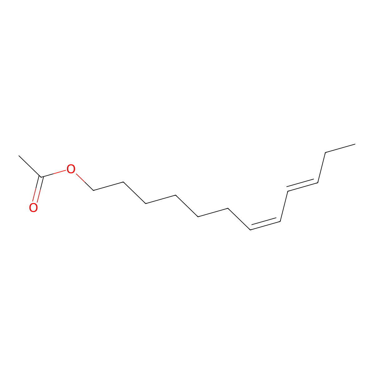 7,9-Dodecadienyl acetate, (7Z,9E)- molecular structure, CAS 55774-32-8