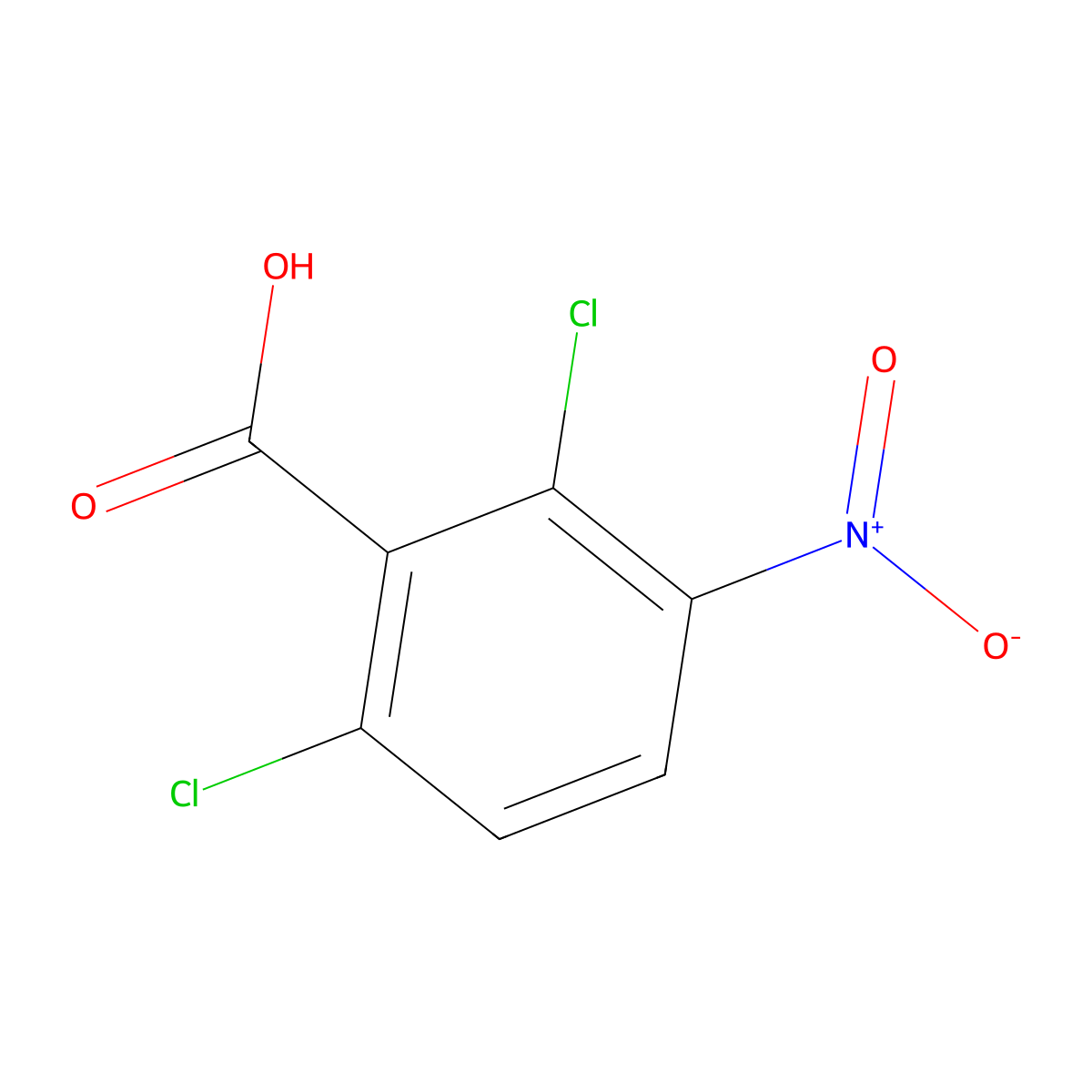 2,6-Dichloro-3-nitrobenzoic acid molecular structure, CAS 55775-97-8