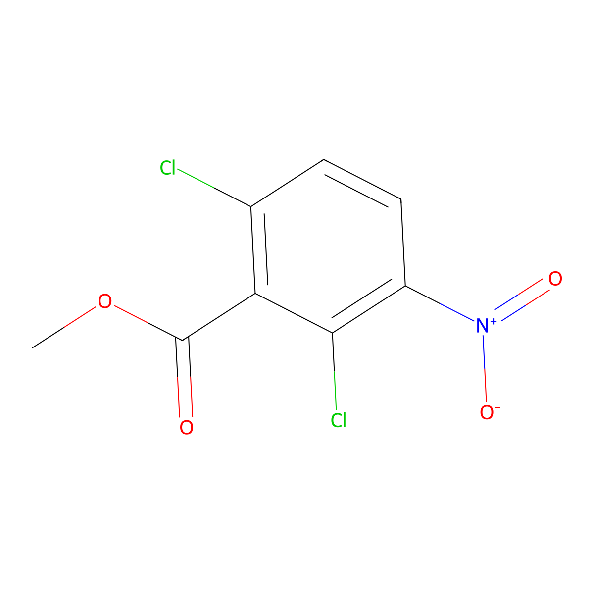 Methyl 2,6-dichloro-3-nitrobenzoate molecular structure, CAS 55775-99-0