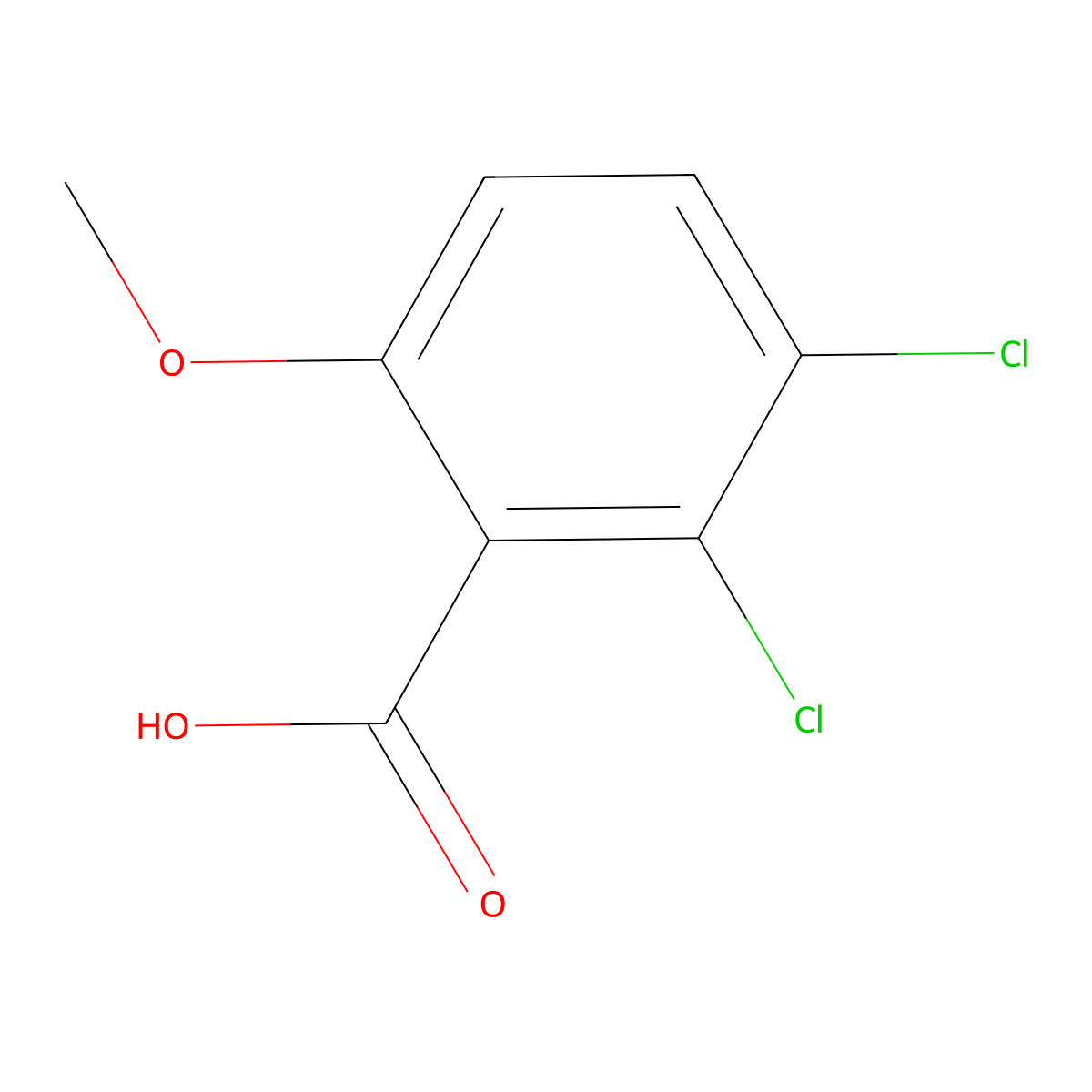 2,3-Dichloro-6-methoxybenzoic acid molecular structure, CAS 55776-06-2