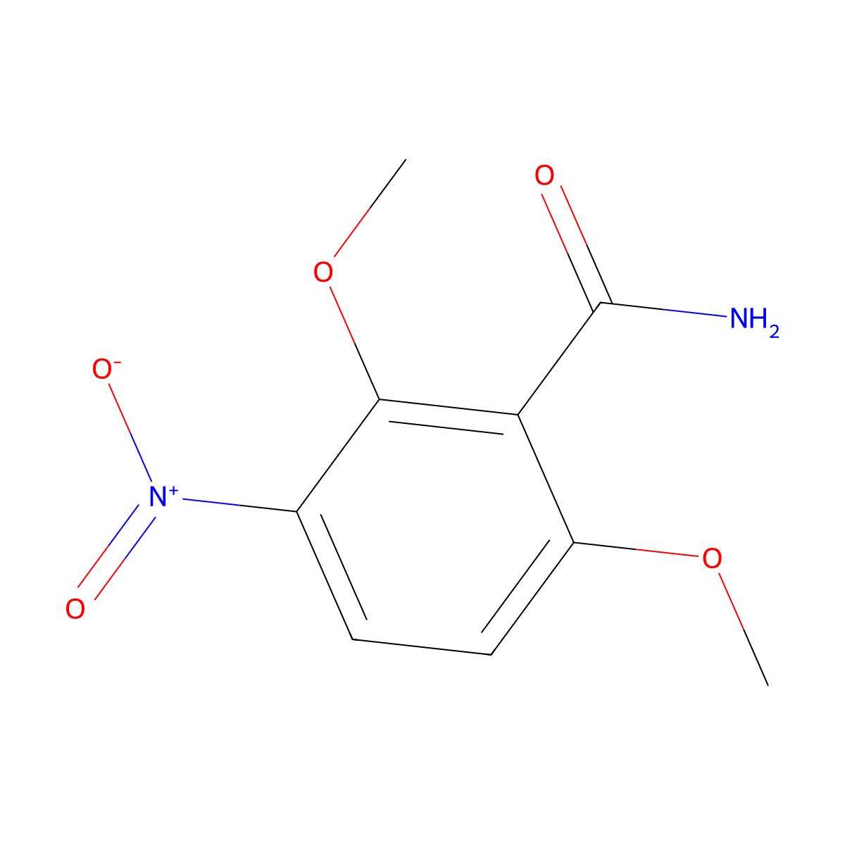 2,6-Dimethoxy-3-nitrobenzamide molecular structure, CAS 55776-15-3
