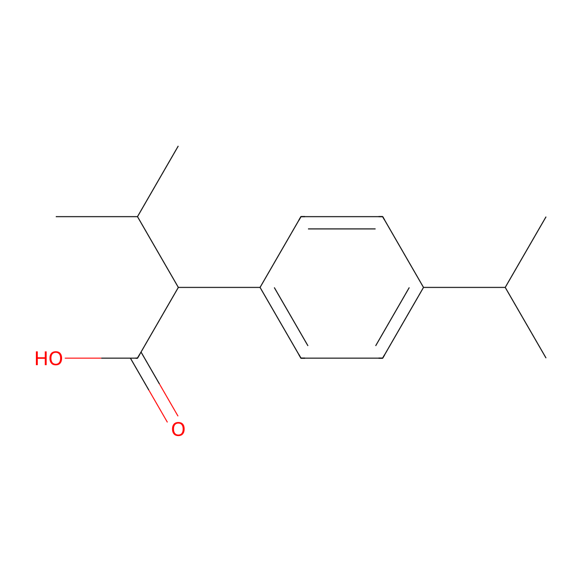 2-(4-Isopropylphenyl)-3-methylbutanoic acid molecular structure, CAS 55776-78-8