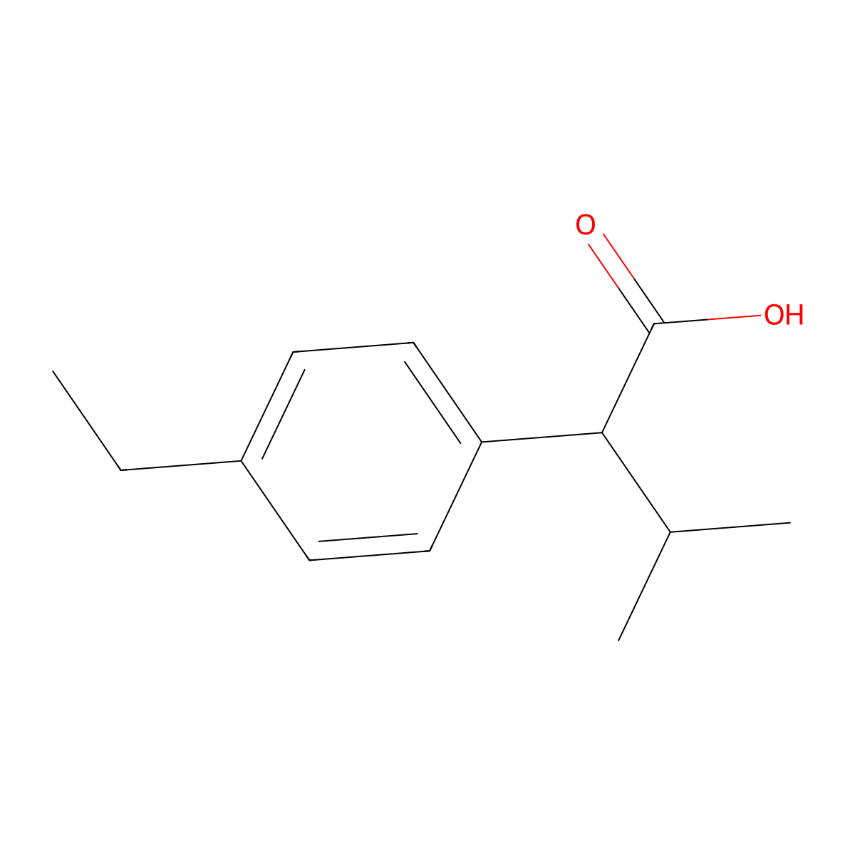 2-(4-Ethylphenyl)-3-methylbutanoic acid molecular structure, CAS 55776-81-3