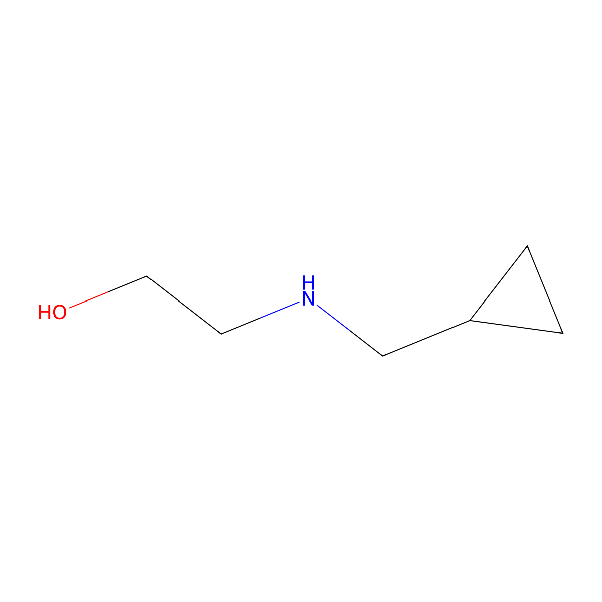 2-[(Cyclopropylmethyl)amino]ethan-1-ol molecular structure, CAS 557769-86-5