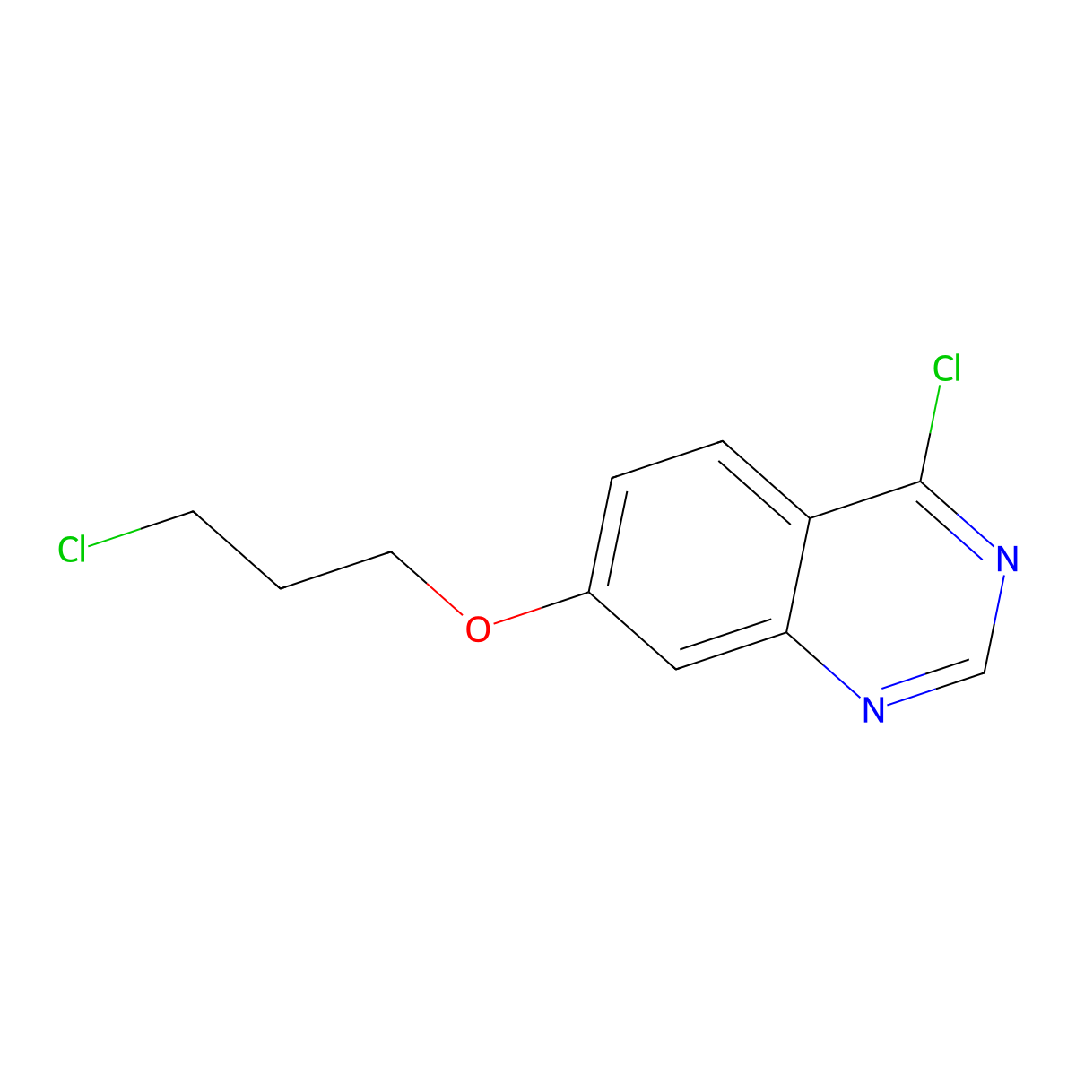 4-Chloro-7-(3-chloropropoxy)quinazoline molecular structure, CAS 557770-90-8