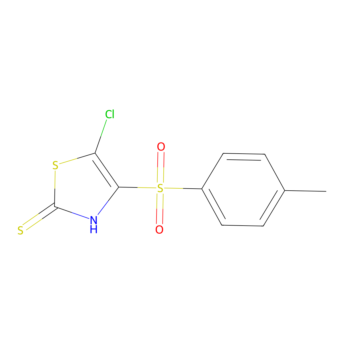 5-chloro-4-tosylthiazole-2(3H)-thione molecular structure, CAS 557773-78-1