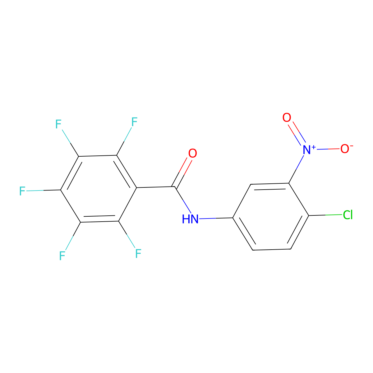N-(4-chloro-3-nitrophenyl)-2,3,4,5,6-pentafluorobenzamide molecular structure, CAS 557776-46-2