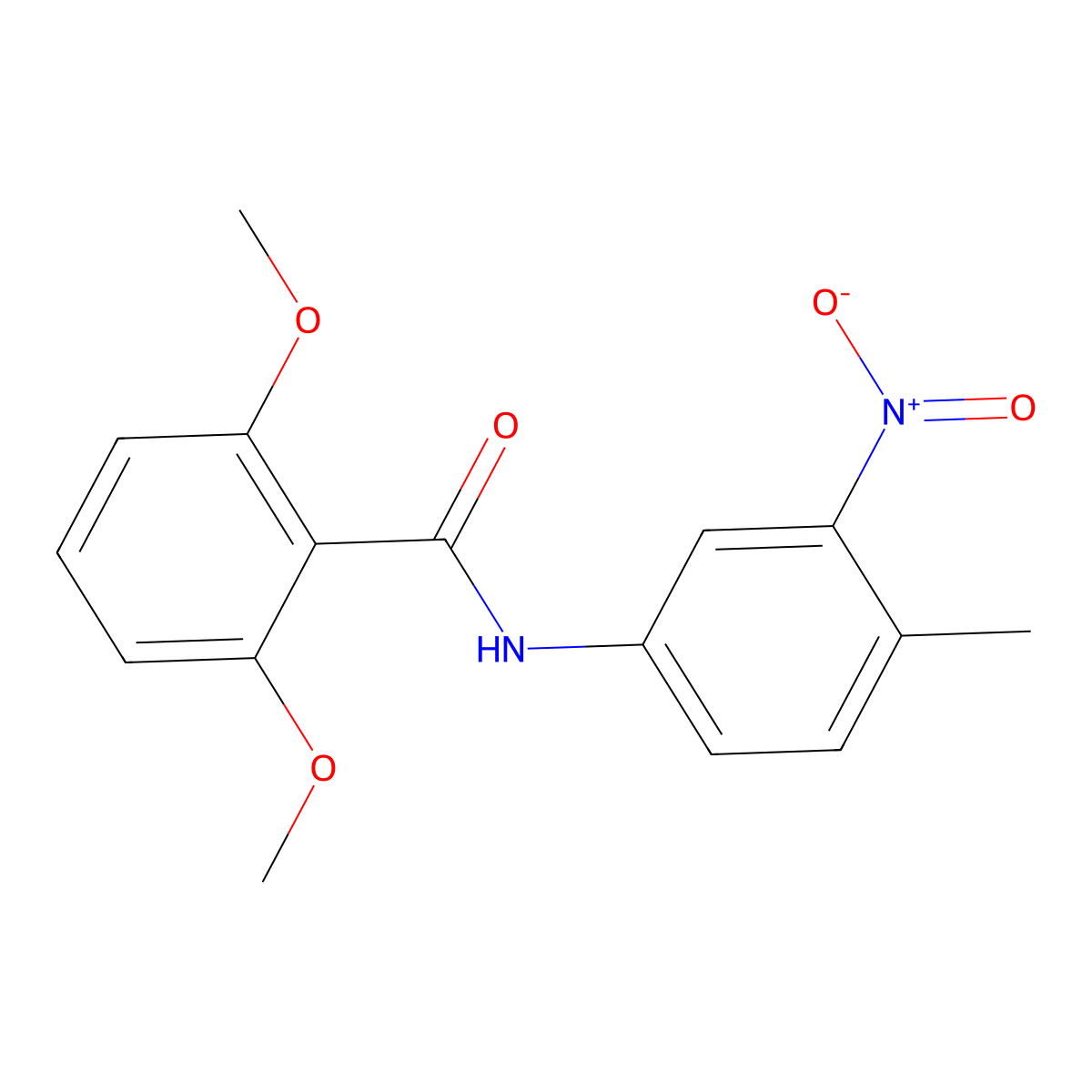 2,6-dimethoxy-N-(4-methyl-3-nitrophenyl)benzamide molecular structure, CAS 557776-72-4