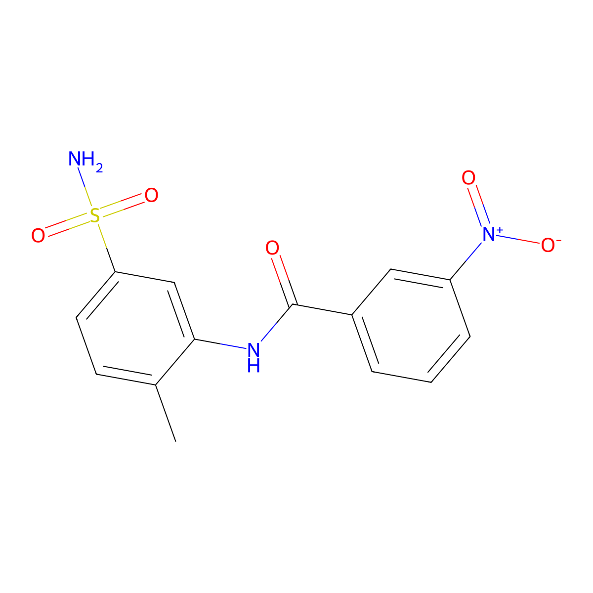 N-(2-methyl-5-sulfamoylphenyl)-3-nitrobenzamide molecular structure, CAS 557777-27-2