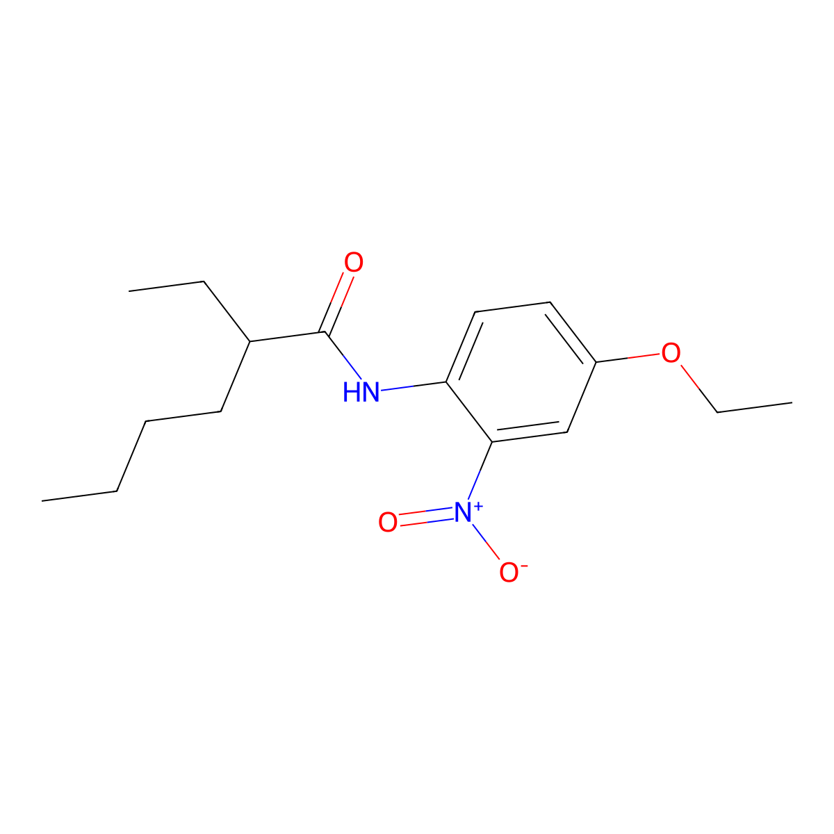 N-(4-ethoxy-2-nitrophenyl)-2-ethylhexanamide molecular structure, CAS 557781-08-5