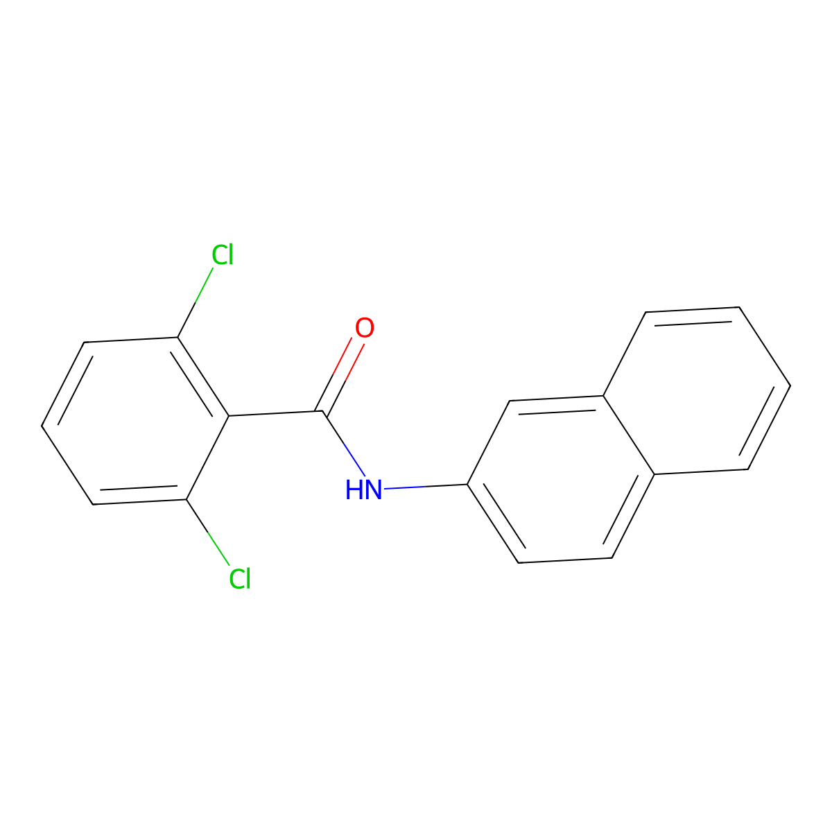 2,6-dichloro-N-naphthalen-2-ylbenzamide molecular structure, CAS 557781-16-5