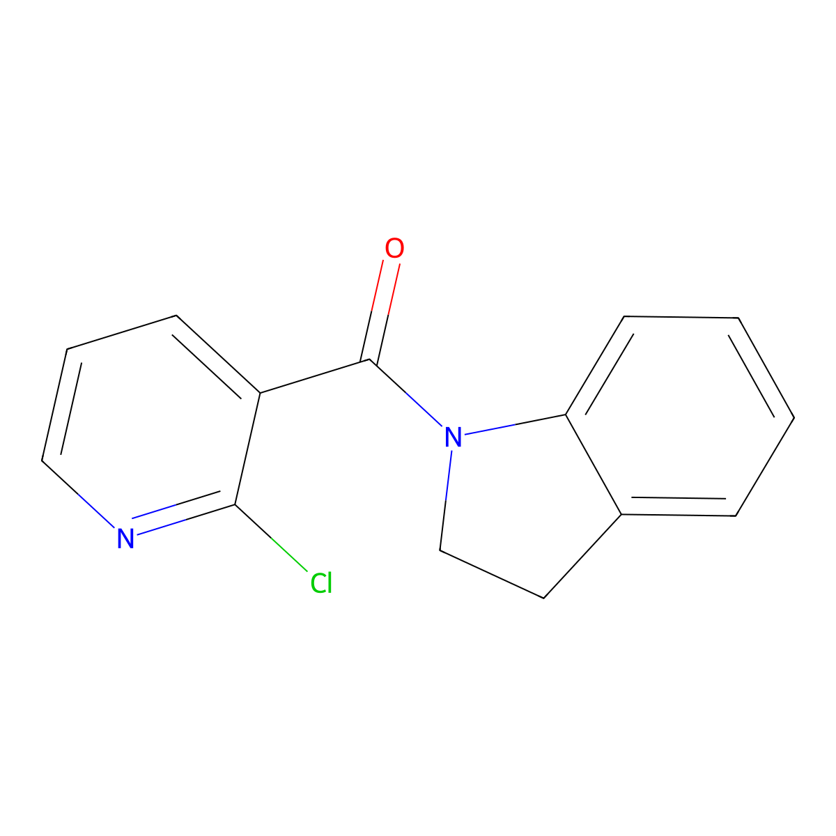(2-Chloropyridin-3-yl)(indolin-1-yl)methanone molecular structure, CAS 557781-56-3
