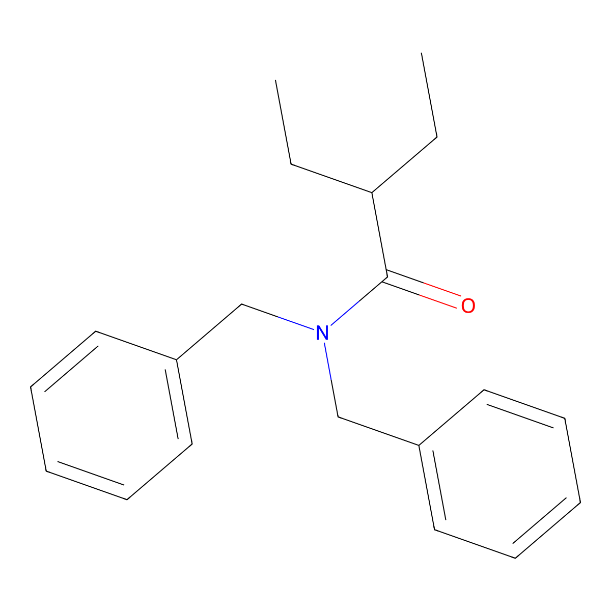 N,N-dibenzyl-2-ethylbutanamide molecular structure, CAS 557781-75-6