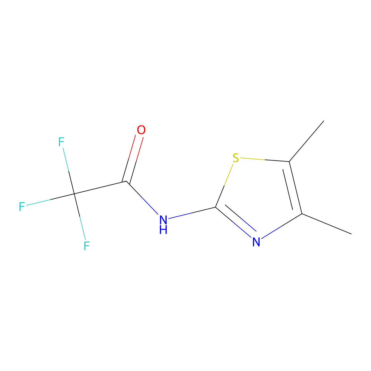 N-(4,5-dimethylthiazol-2-yl)-2,2,2-trifluoroacetamide molecular structure, CAS 557782-09-9