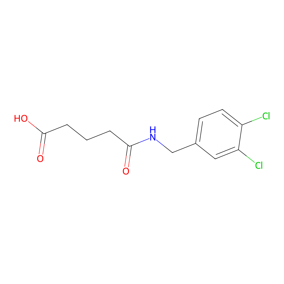5-[(3,4-Dichlorobenzyl)amino]-5-oxopentanoic acid molecular structure, CAS 557782-31-7